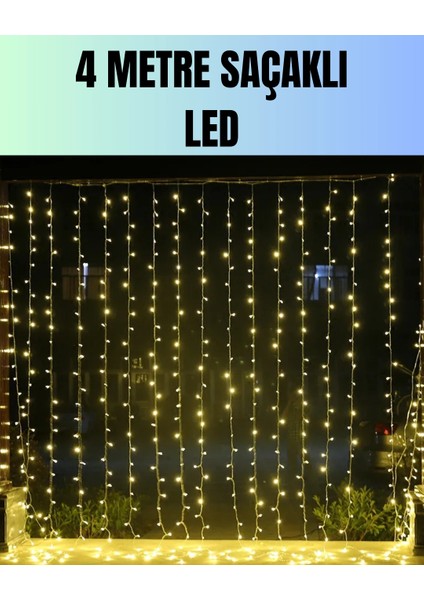 Bfs 4 Metre Yılbaşı Şelale LED Perde Işık Ev Bahçe Dekor