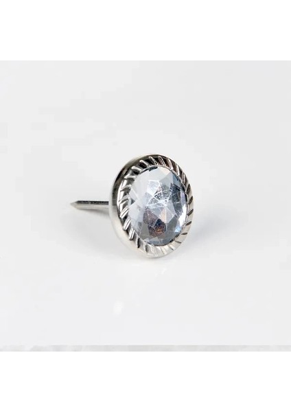 Dekoratif Parlak Taşlı Kabara Raptiye 17 mm - 50