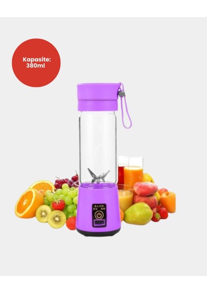 USB Şarjlı Portatif Blender 380ML Çelik 304 Bıçaklı Mobil Smoothie Maker fiyatları
