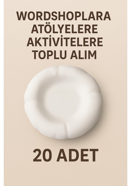 20’li Alçı Obje - Workshop, Atölye ve Etkinlikler Için Boyanabilir Kabak Modeli