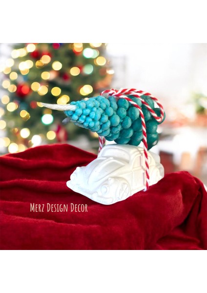 Mini Araba Üzeri %100 Doğal Soya Wax Vegan Yılbaşı Çam Ağacı 2 Li Mum fiyatları