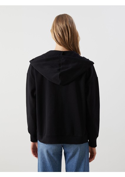 Yeni Sezon Kapüşonlu Oversize Kadın Fermuarlı Sweatshirt fırsatları