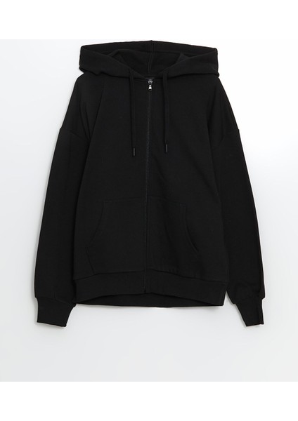 Yeni Sezon Kapüşonlu Oversize Kadın Fermuarlı Sweatshirt indirimleri
