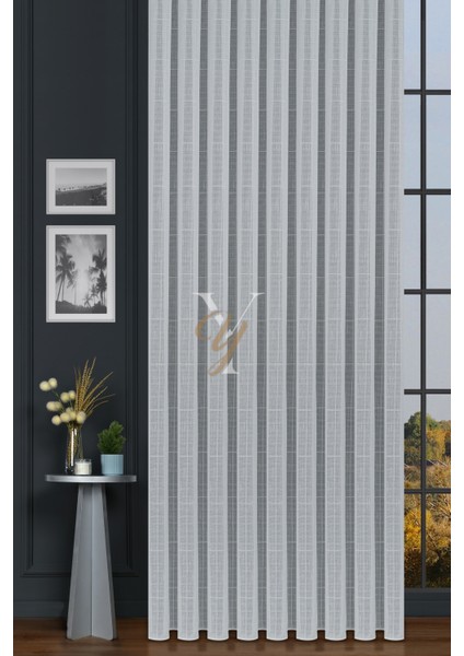 5504 Tül Perde V-02 Gümüş fiyatları