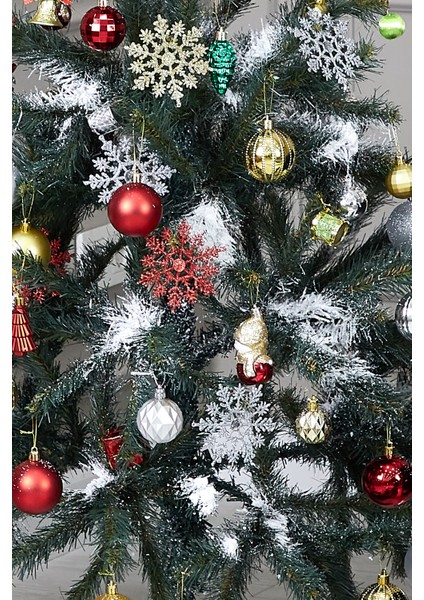 Yeşil 150 cm 260 Dal Plastik Ayaklı Yılbaşı Çam Ağacı