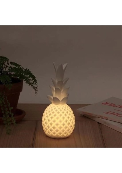 Ananas Şeklinde Desenli Büyük Boy Pilli Masa ve Gece Lambası modelleri