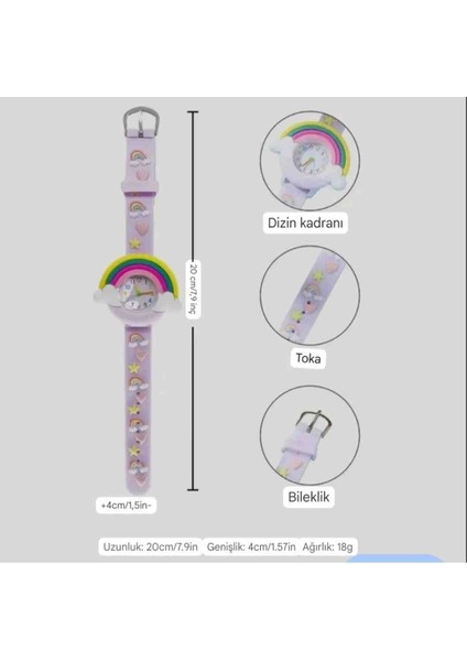 Büyüleyici Mor Gökkuşağı 🌈kuvars Sevimli Saat fırsatları