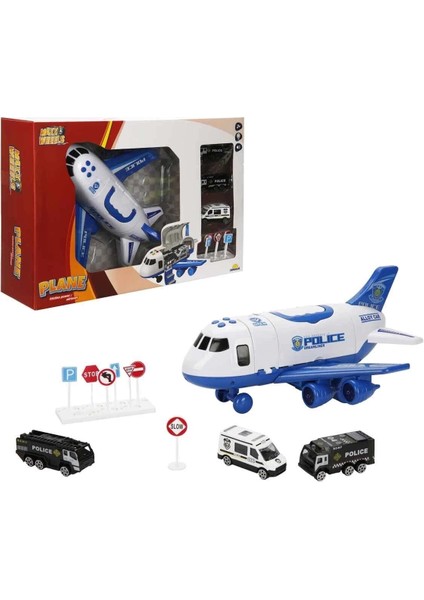 4347 Maxx Wheels Sesli ve Işıklı Sürtmeli Polis Uçağı -Sunman fırsatları