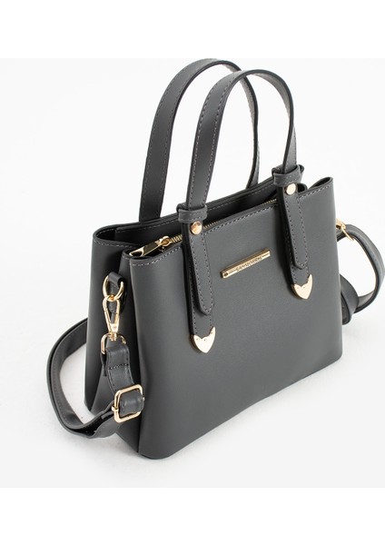 Kadın Uzun Askılı 4 Bölmeli Gold Aksesuarlı Sade Şık Omuz ve El Çantası indirimleri