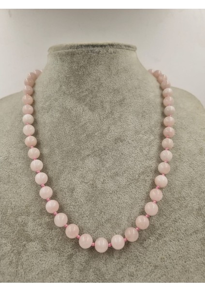 Pembe Kuvars 10MM/50CM Kolye modelleri