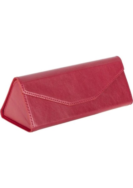 Smart Glass Deri Gözlük Kılıfı V4 Kırmızı