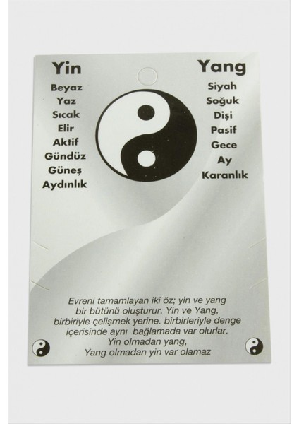 Ieg 2'li Yin Yang Bileklik Kartı