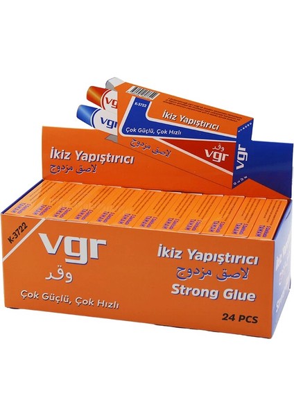 24 Adet Ikiz Tüpyapıştırıcı 20GR2 Bileşenli Epoksi5 Dakikada Tamam Seramik-Porselen-Ahşap-Pls.-Metal-Cam (5148)