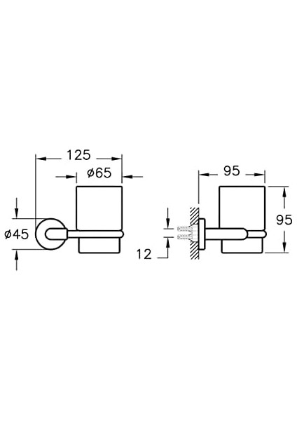 Minimax A44780 Diş Fırçalığı, Krom