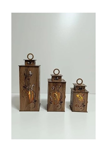 Ahşap Dekoratif Mumluk Kahverengi 2 fiyatları