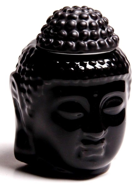 Mixperi Siyah Otantik Buda Seramik Buhurdanlık