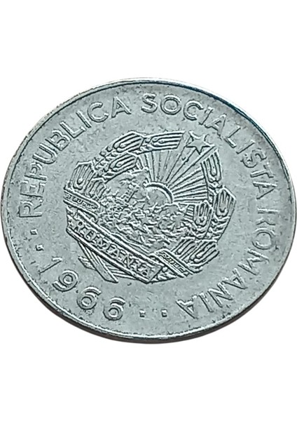 1966 Romanya 1 Leu Yabancı Koleksiyon Madeni Para. fiyatları