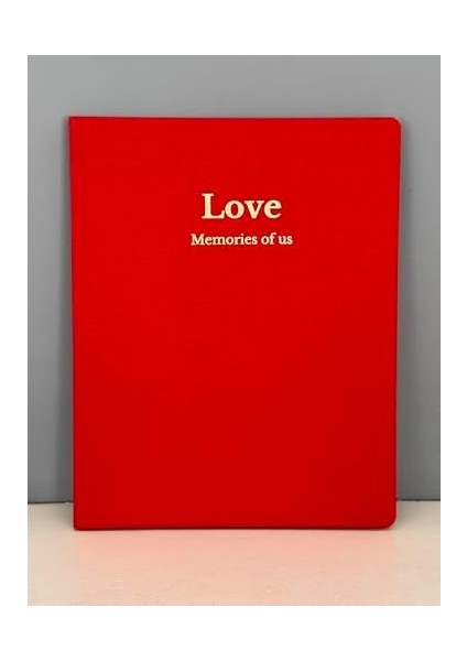 Memories & More – Aşk Anı Defteri “kırmızı” – 22X28 cm – Kapaklı & Altın Yaldız Detaylı Hatıra Defteri