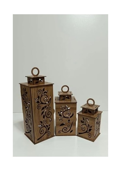 Ahşap Dekoratif Mumluk Kahverengi 1 fiyatları