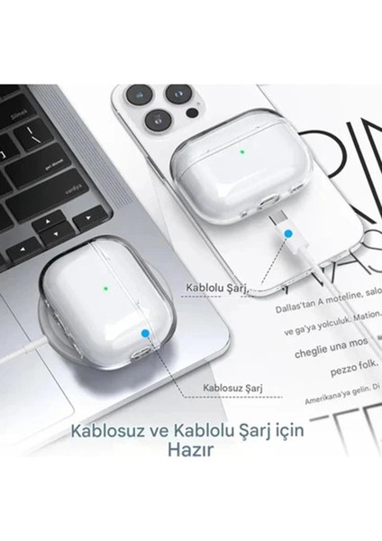 Airpods Pro 3. Nesil Ile Uyumlu Şeffaf Cyrstal Clear Ultra Berrak Kılıf ( Kulaklık Değildir ) modelleri