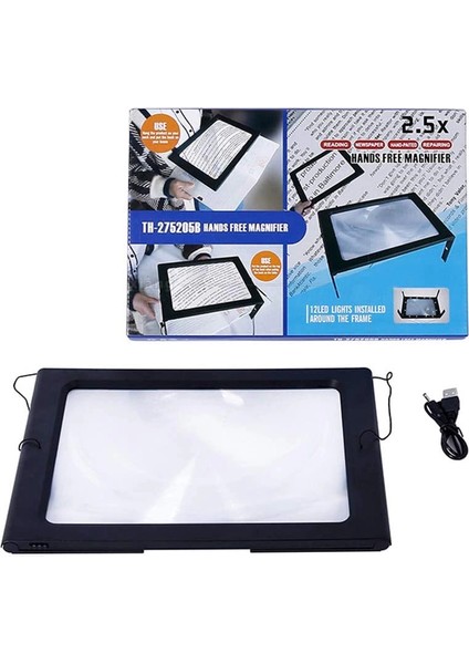 Yaşlılar Için A4 Boyutu Masa Tipi Işıklı Okuma Büyüteç TH275205B fiyatları