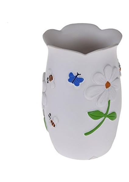 Diş Macunu Kabı Çiçekli Model Poliresin