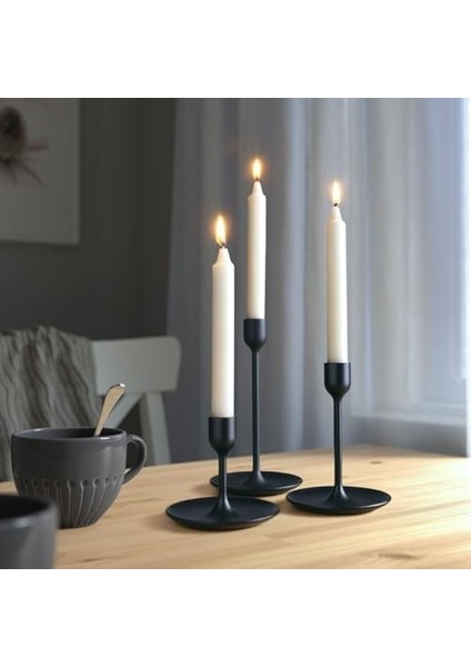 Şamdan Mumu, Beyaz, 19 Cm, Kokusuz modelleri