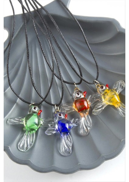 Kuş Cam Kolye