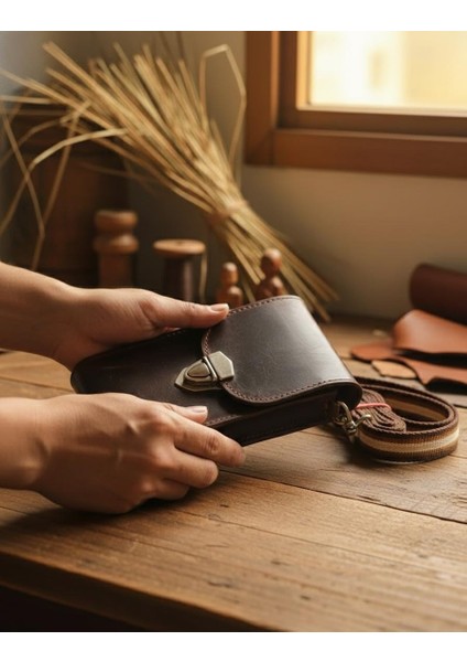 El Yapımı Hakiki Deri Telefon ve Mini Çapraz Çanta (9.5X17X5 Cm) fiyatları