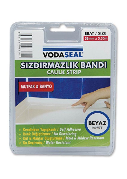 Küvet Sızdırmazlık Bandı Beyaz 38MMX3,35MM (4 Adet)