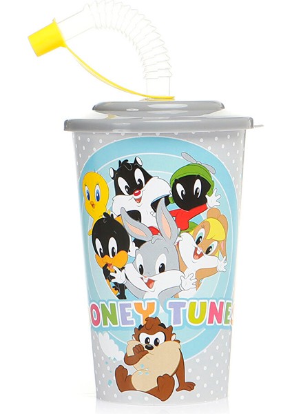 Lisanslı Pp Kapaklı Pipetli Bardak Asortili (5 Adet)