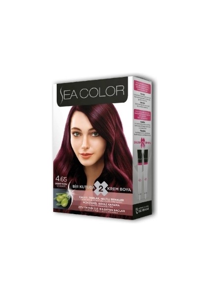 Color Kit Saç Boyası Şarap Kızılı 4.65 3 Adet