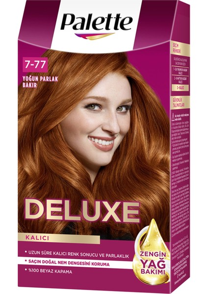 Deluxe 7-77 Yoğun Parlak Bakır Saç Boyası 115 ml