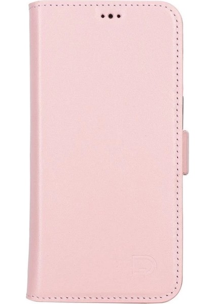 Apple iPhone 13 Uyumlu Deri Cüzdanlı Kılıf Toz Pembe fiyatları