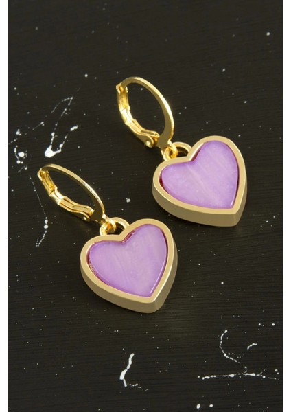 Kalp Polyester Küpe