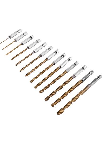 Hss Matkap Ucu 1/4 Hex 13 Parça Hss Tungsten Karbür Matkap Uç 1.5-6.5mm Titanyum 722460 modelleri