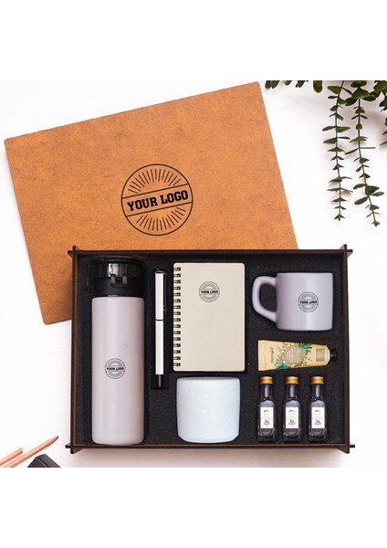 Vıp Ahşap Kutulu Kurumlara Özel Hediye Seti 3626-11