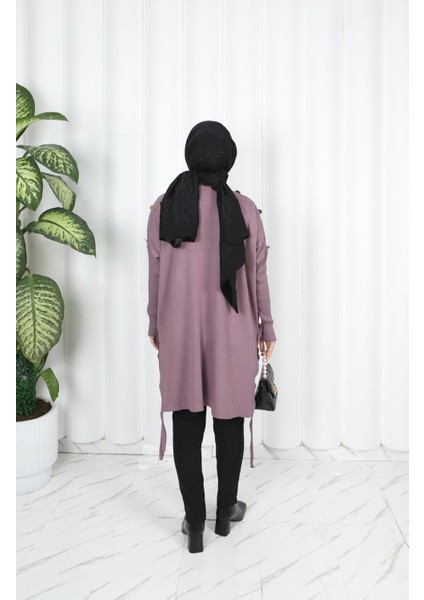 Düğme Detaylı Merserize Tunik indirimleri