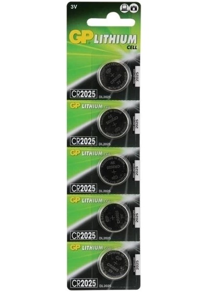Gp CR2025 3 V Lityum 5'li Para Pil