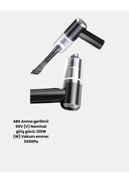 Taşınabilir Vakumlu Araç Süpürgesi – Katlanabilir Sap, Yıkanabilir Filtre, 120W Motor indirimleri