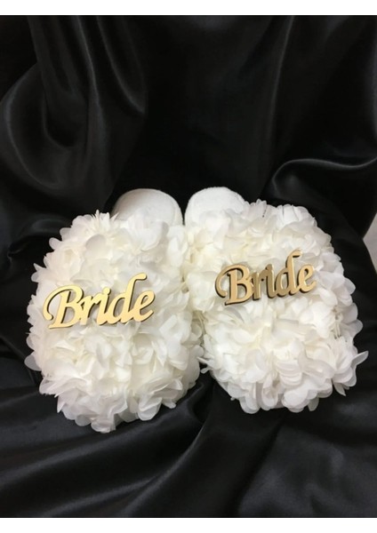 Bride Gelin Terliği (Altın Yazılı)