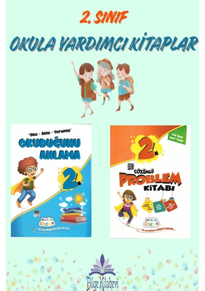 2.sınıf Okuduğunu Anlama + Çözümlü Problem Kitabı