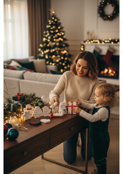 Dekoratif Beton Yılbaşı Setleri, Yeni Yıl Dekoru, Figür, Biblo, Obje, Yılbaşı Ağacı Süsü fiyatları
