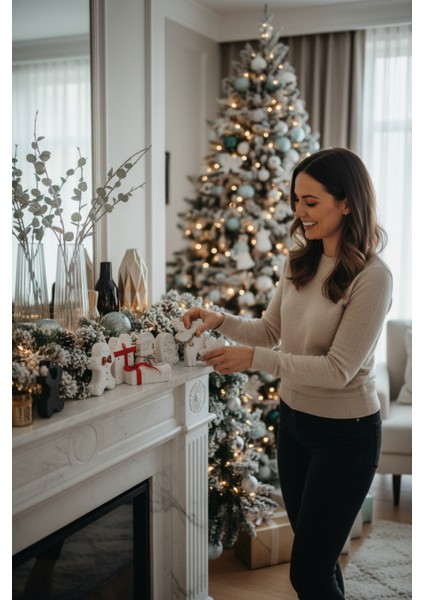 Dekoratif Beton Yılbaşı Setleri, Yeni Yıl Dekoru, Figür, Biblo, Obje, Yılbaşı Ağacı Süsü modelleri