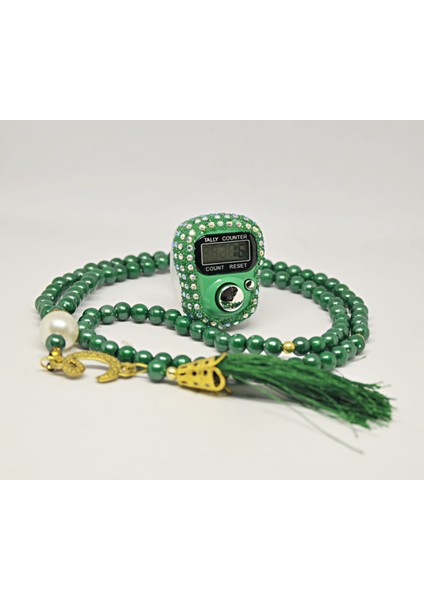 Taşlı Zikirmatik ve Şık Tesbih Set