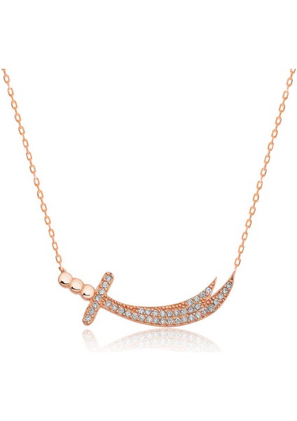 925 Ayar Gümüş Zülfikar Kılıcı Kadın Gümüş Kolye PT2610617 (972972)