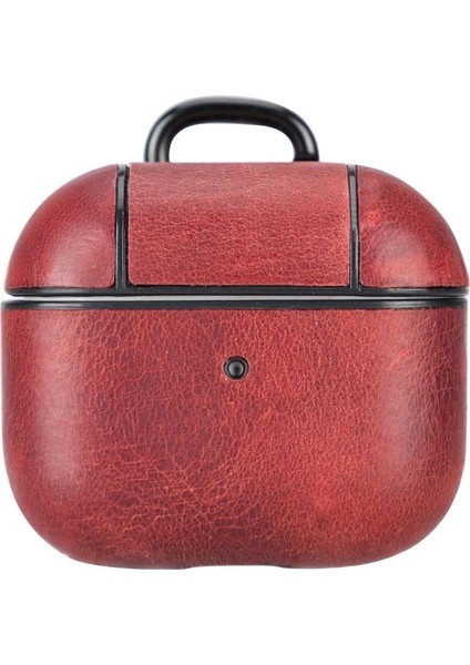 Apple Airpods 3.nesil Uyumlu Deri Kılıf Juni Aa4 Kırmızı fiyatları