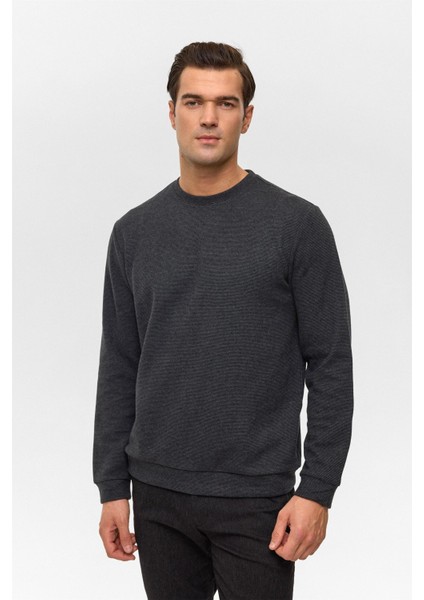 O Yaka Selanik Erkek Sweat SW2013700010 Antrasit