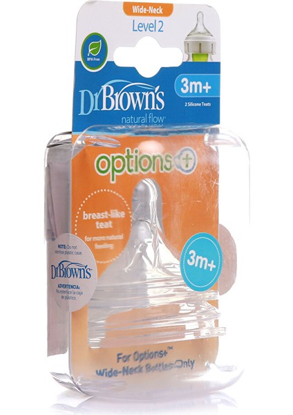 Db 2201 Dr Browns Geniş Ağız Options+ Biberon Emziği 3AY+ (2 Adet) fiyatları