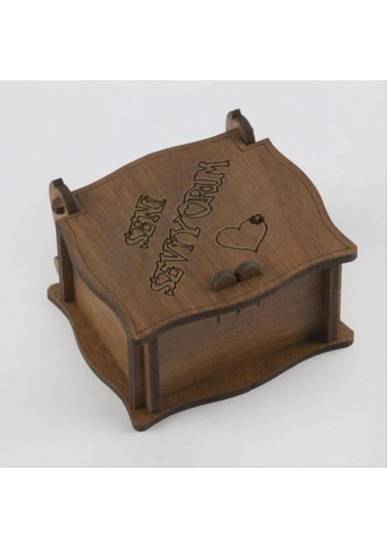Ieg Seni Seviyorum Figürlü Ahşap Yüzük Kutusu modelleri
